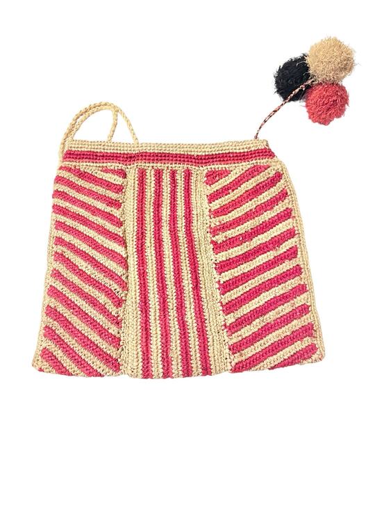 La florasion Handbags - La Floraison Bags Red Orange/ Tan Boho Straw
Diagonal Crocheted
Summer Clutch